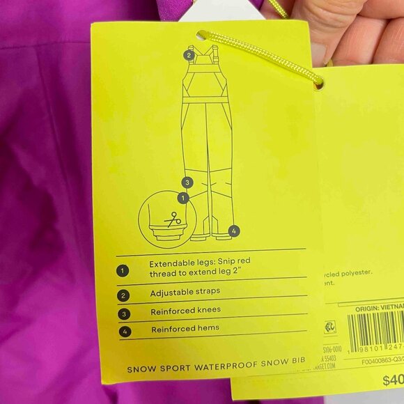 All In Motion NWT Waterproof Snow Bib / Snow Suit Girls Size XL 14 - Picture 5 of 16